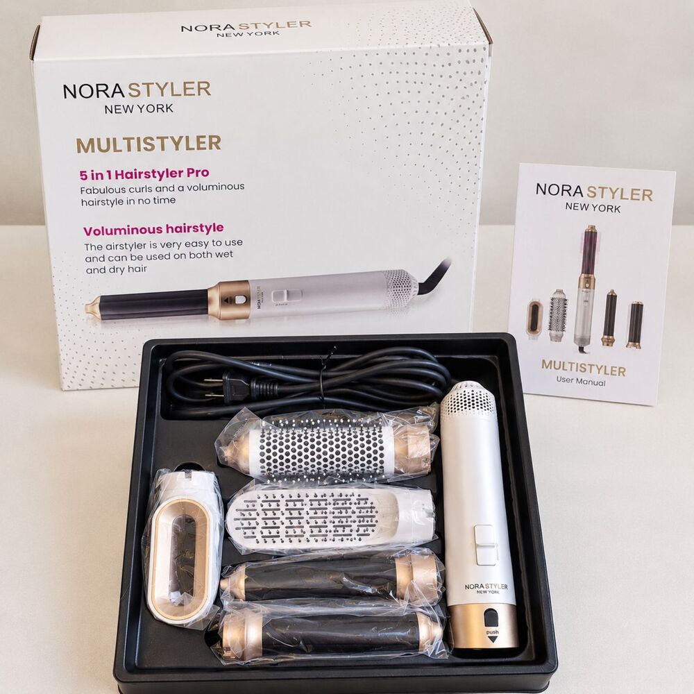 NoraStyler New York MultiStyler 5 in 1 Hairstyler Pro Hair Dryer Curling Set